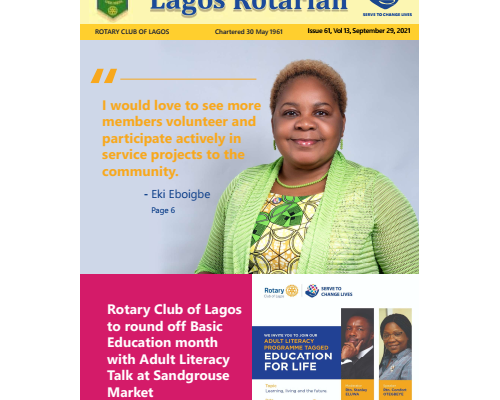 Lagos Rotarian Issue 61 Volume 13 Sept 29 2021