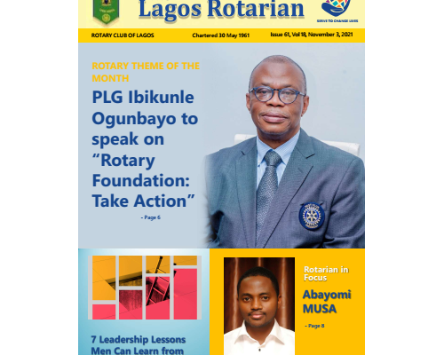 Lagos Rotarian Issue 61 Volume 18 Nov 3 2021