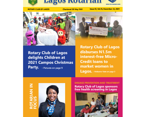 Lagos Rotarian Issue 61 Volume 25 Dec 22 2021